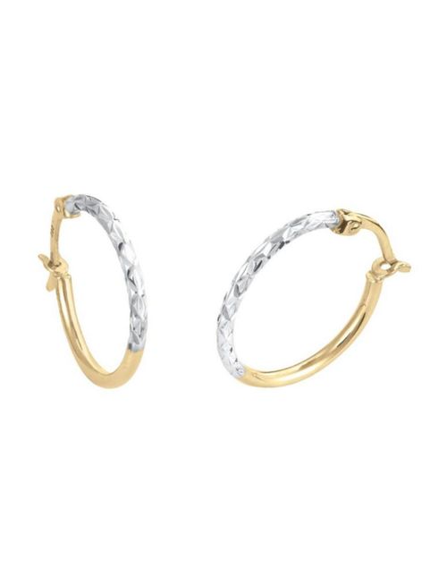 Arracadas Oro Blanco Y Amarillo 14k CRISTAL JOYAS ORAE1937812YW