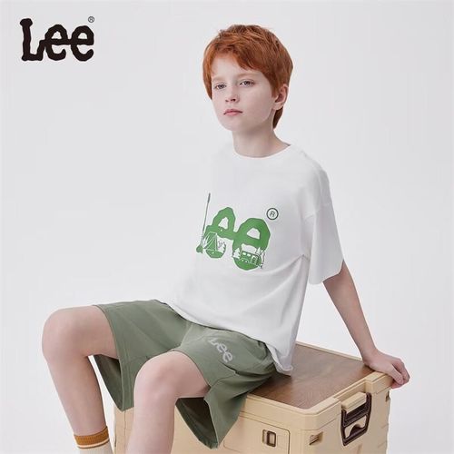 Playera Lee manga corta Blanco lunar para niño