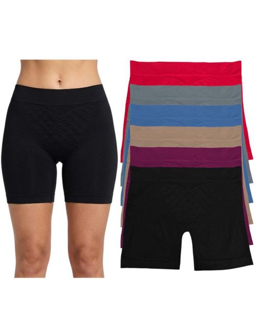 Paquete De 6 Bóxers Largos Para Dama Pack Incluye 6 Colores Diferentes 1357BOXERLARGODAMAMULTIUNI