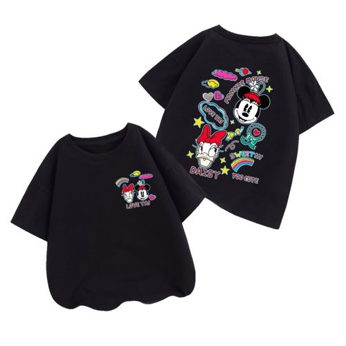 Playera Disney Manga Corta Negro Para niña