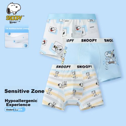 Boxers SNOOPY multicolor algodón para niño paquete 3