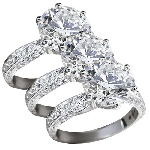 Circonia Anillos de Boda MXCXE-023 CrystalLuxe Anillo de Promesa