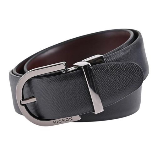 Hickok cinturón reversible de piel genuina para hombre 34 mm negro café modelo