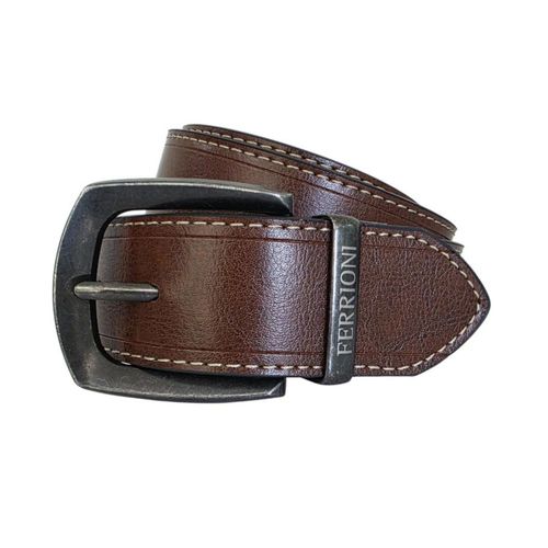 Ferrioni Cinturón Reversible Piel Genuina Hombre chesnut Negro Hebilla 40mm