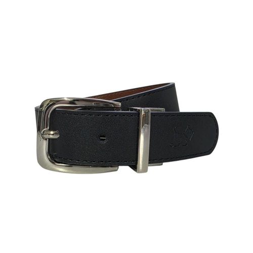 Ferrioni Cinturón Dama Reversible Piel Genuina Corina Negro Tan 27 mm Ajustable