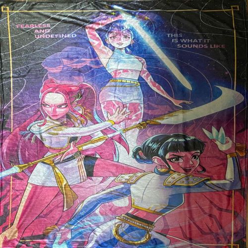 Exclusiva! Cobija Frazada Ultra Suave K-Pop Demon Hunters Guerreras Huntrix Stars