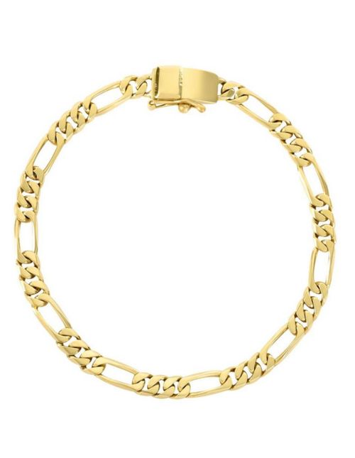 Pulsera Figaro 3x1 Oro 14k CRISTAL JOYAS JOPPCR006-20