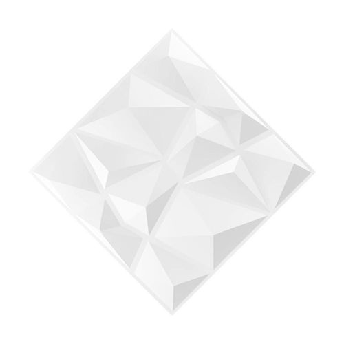 PANEL 3D DECORATIVO 50X50 CM 20 PZAS COLOR BLANCO FIGURA DIAMANTE