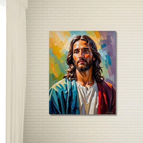 Cuadro Decorativo Religioso 60x80cm Jesús Pop Art