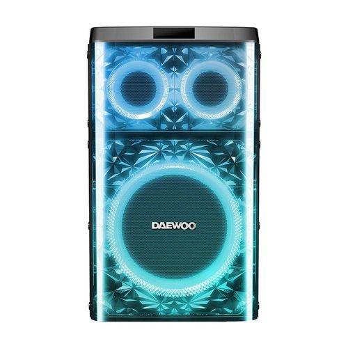 Bafle Recargable Bluetooth DW1014 Daewoo DW Crystalboom 12” 100W RMS – Sonido Potente y Luces LED RGB