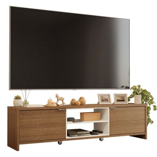 Mueble Para Tv Madesa Metz Hasta 80 Pulgadas Marron