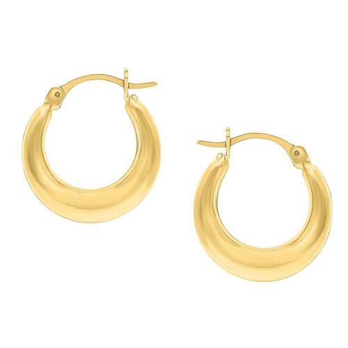 Arracada Media Luna Pulida para Niña Oro 14K Horoz V12 E1002