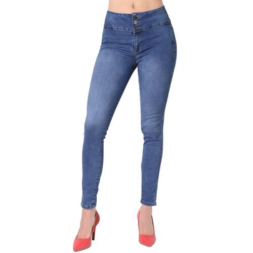 Jeans Mujer Moda Skinny Azul Fergino 52904623 7 azul