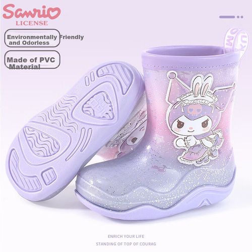 Botas De Lluvia Hello Kitty Morado Para Niña