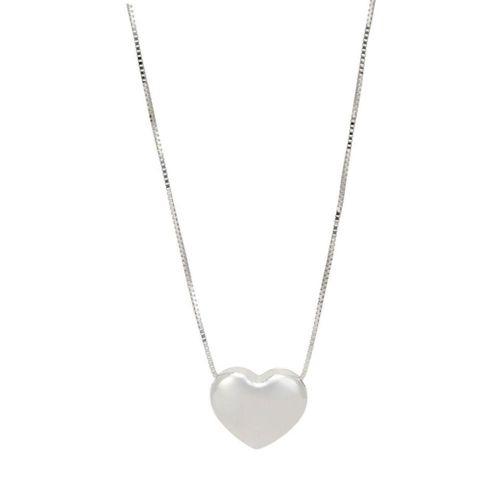 Dije Corazon Oro Blanco 14k Co CRISTAL JOYAS FCORD1170222W