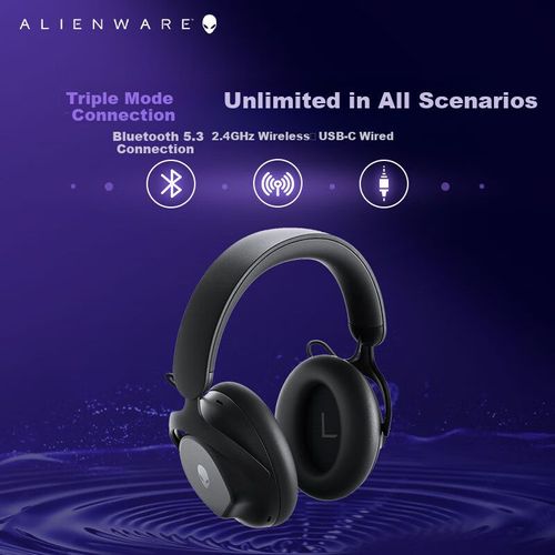Audífonos Alienware Aw Pro Gaming Negro Bluetooth Y Cable