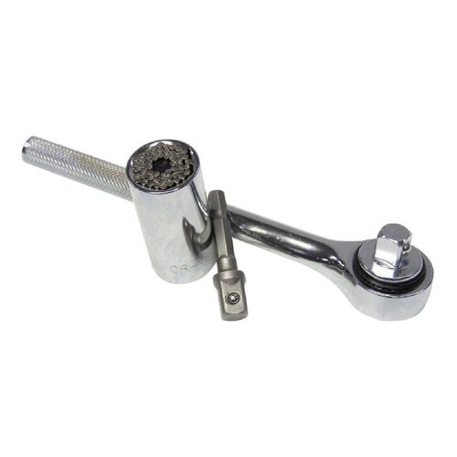 Herramienta matraca dado hexagonal universal 1/4-3/4in 3 pzs