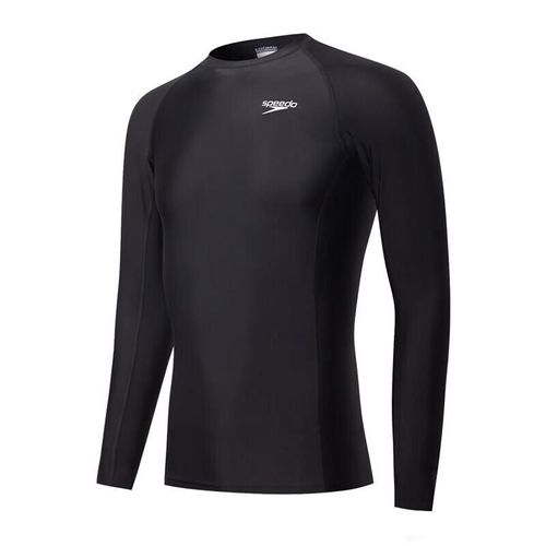 Playera traje de baño Speedo ECO manga larga Negro Blanco para hombre