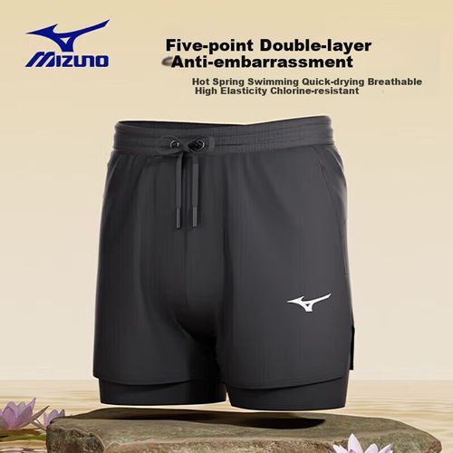 Traje de baño MIZUNO doble forro Negro para hombre
