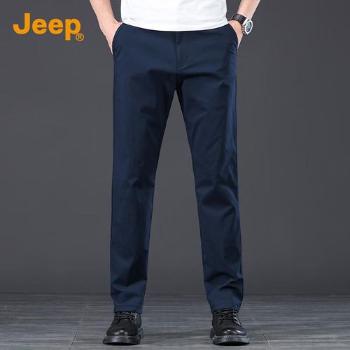 Pantalones Jeep Rectos Algodón Elástico