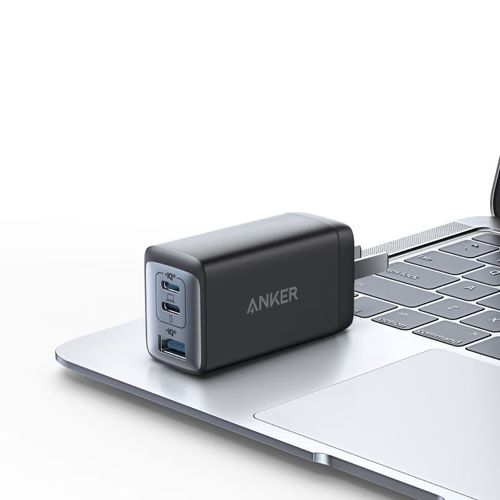 Cargador Anker 65W Gan Usb-C Triple Puertos Para Carga Rápida