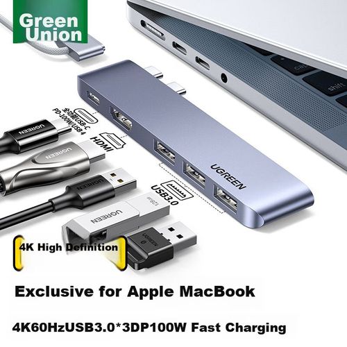 Dock De Expansión Tipo-C Ugreen Con Hdmi 4K Y Puertos Usb Para Macbook Pro/Air