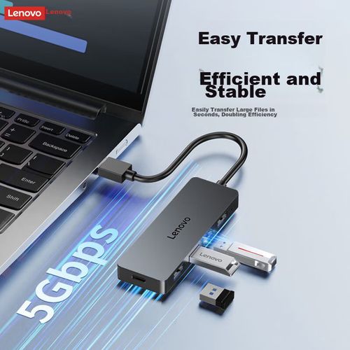 Hub Usb 3.0 Lenovo Con 4 Puertos Y Cable De 1 M Para Laptop