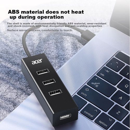 Hub Usb Acer 4 Puertos Alta Velocidad Para Laptop Y Computadora
