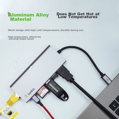 Dock Multifuncional Type-C Belkin Con Hdmi 4K Y Carga Power Delivery