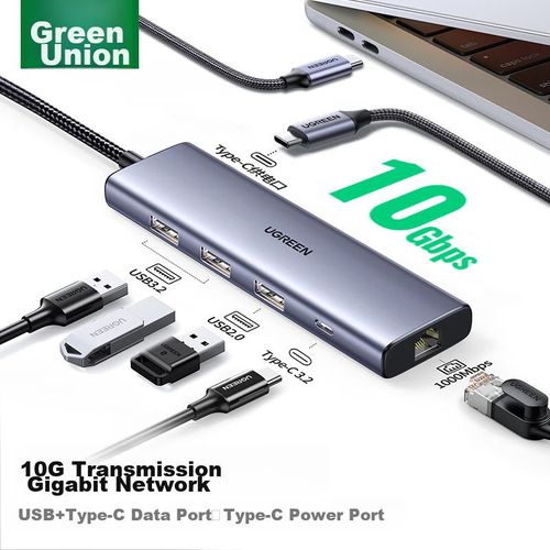 Dock De Expansión Usb-C 6 En 1 Ugreen Con Ethernet Gigabit Y Thunderbolt 4