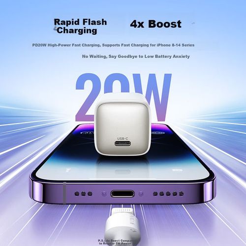 Cargador Rápido Usb-C 20W Ugreen Con Nitruro De Galio Para Iphone Y Ipad