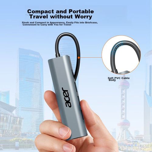 Dock De Expansión Usb 3.0 Acer Con Ethernet Gigabit Y Usb Tipo-C