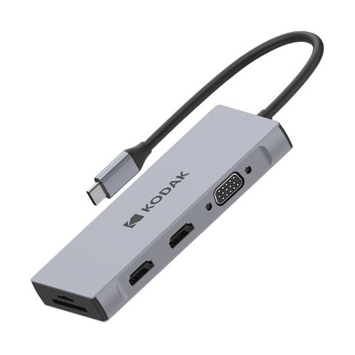 Dock De Expansión Kodak T345 Usb-C 9 En 1 Con Hdmi, Vga Y Lector De Tarjetas