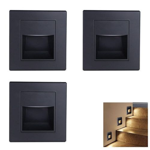 3 Lampara Escalera Pared, 1.5W 3000K Luc