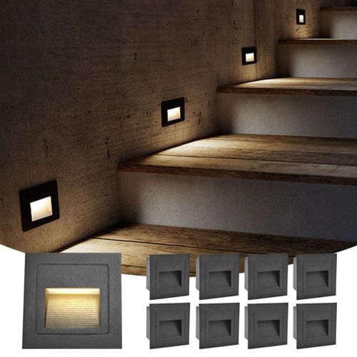 Lampara Escalera Pared 8 Piezas, Luces p