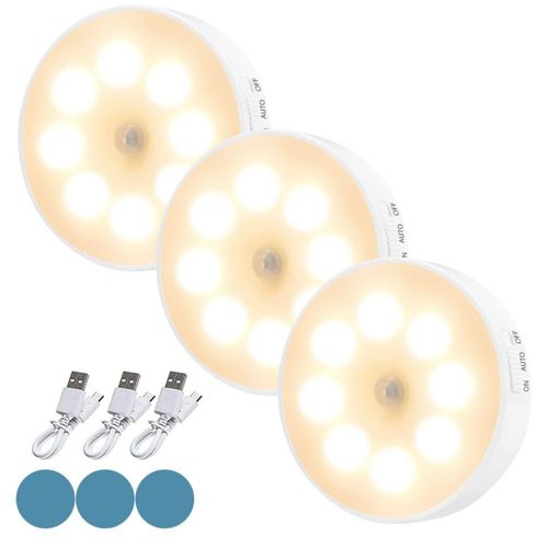 HuLuHouse® 3PCS Luz Led con Sensor de Mo