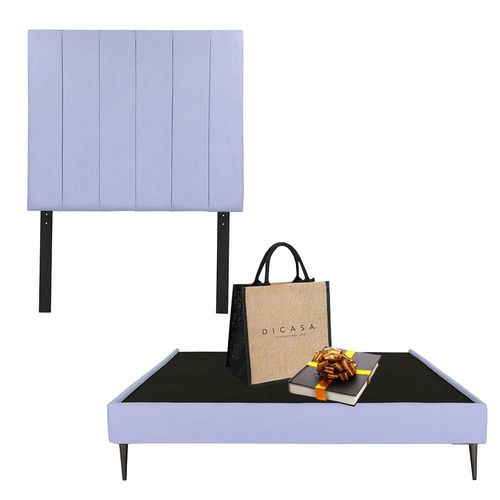 Cabecera Individual Dicasa Argos Lila + Base cama Dicasa Slim CZD