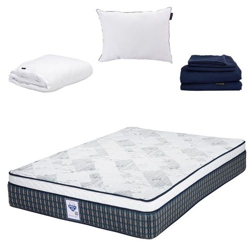 Colchón Matrimonial Cardona + Almohada O+ Protector D+ Sábanas D CZD