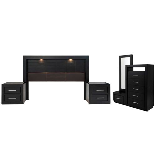 Recamara Pamela King Size 5 Piezas - Chocolate