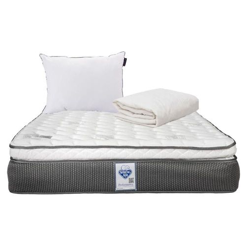 Colchón Queen Size Spring Air Phantom + Almohada One + Protector RGH