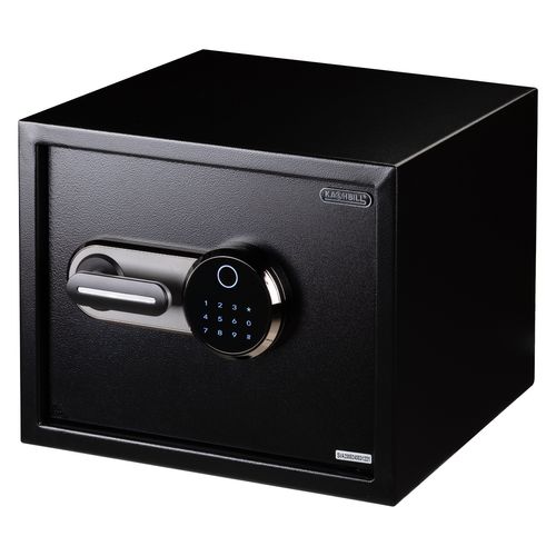 KASHBILL Caja Fuerte Biométrica Touch Grande 30x38x30 cm Modelo CFBT03 Con Cierre de Huella Digital, Panel Touch y Llave de Emergencia