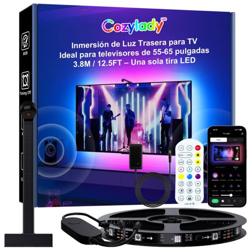 Cozylady Tira Led TV Con Cámara, 12.5ft/
