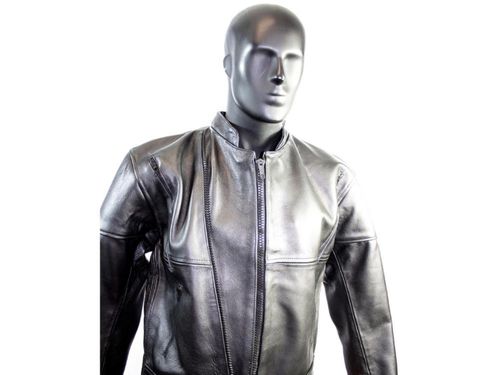 Chamarra motociclista de piel talla 42