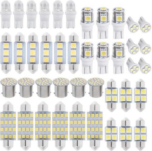 Slzhds Juego de 42 focos LED para auto,