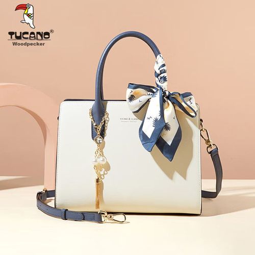 Bolso TUCANO WBK00100-22 cruzado de cuero blanco para mujer