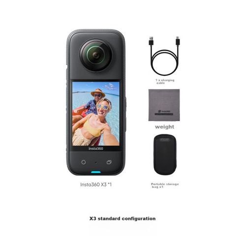 Cámara de Acción Insta360 One X3 video HDR a 4K resistente al agua 10 metros Admite microSD de hasta 1TB
