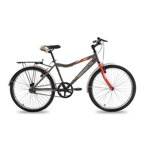 Bicicleta BENOTTO Montaña STREGA R24 1V. Hombre Frenos 'V' Acero Cafe/Naranja Talla:UN