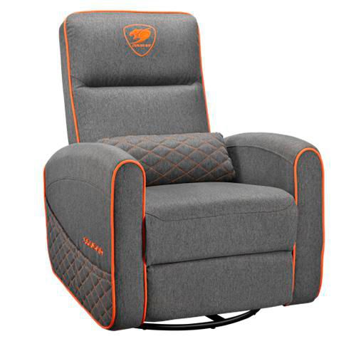 Sillon Cougar Fidom Gray/Orange Reclinable Giratorio 3Mfdfgro.0001