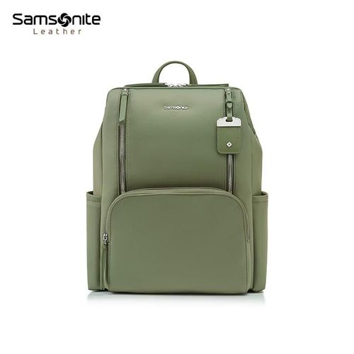 Mochila para laptop SAMSONITE CP-LITE TL3 de tela y cuero Verde profundo para mujer