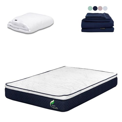 Colchón Queen Size Dicasa Eon + Protector de colchón Cloud + Sábanas Softy CZD